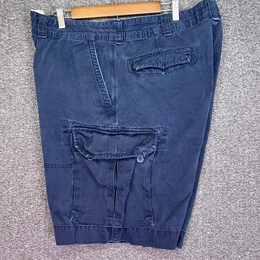 Polo Ralph Lauren Cargo Shorts Mens 44B Navy Cotton Casual Utility Logo 43x9.5